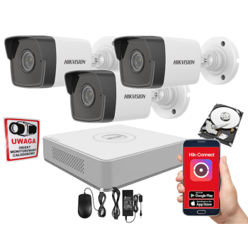 ZESTAW MONITORINGU IP Hikvision DS-7104NI-Q1/4P (D) + 3x DS-2CD1041G0-I/PL 4MPX 2.8mm IR30 1TB